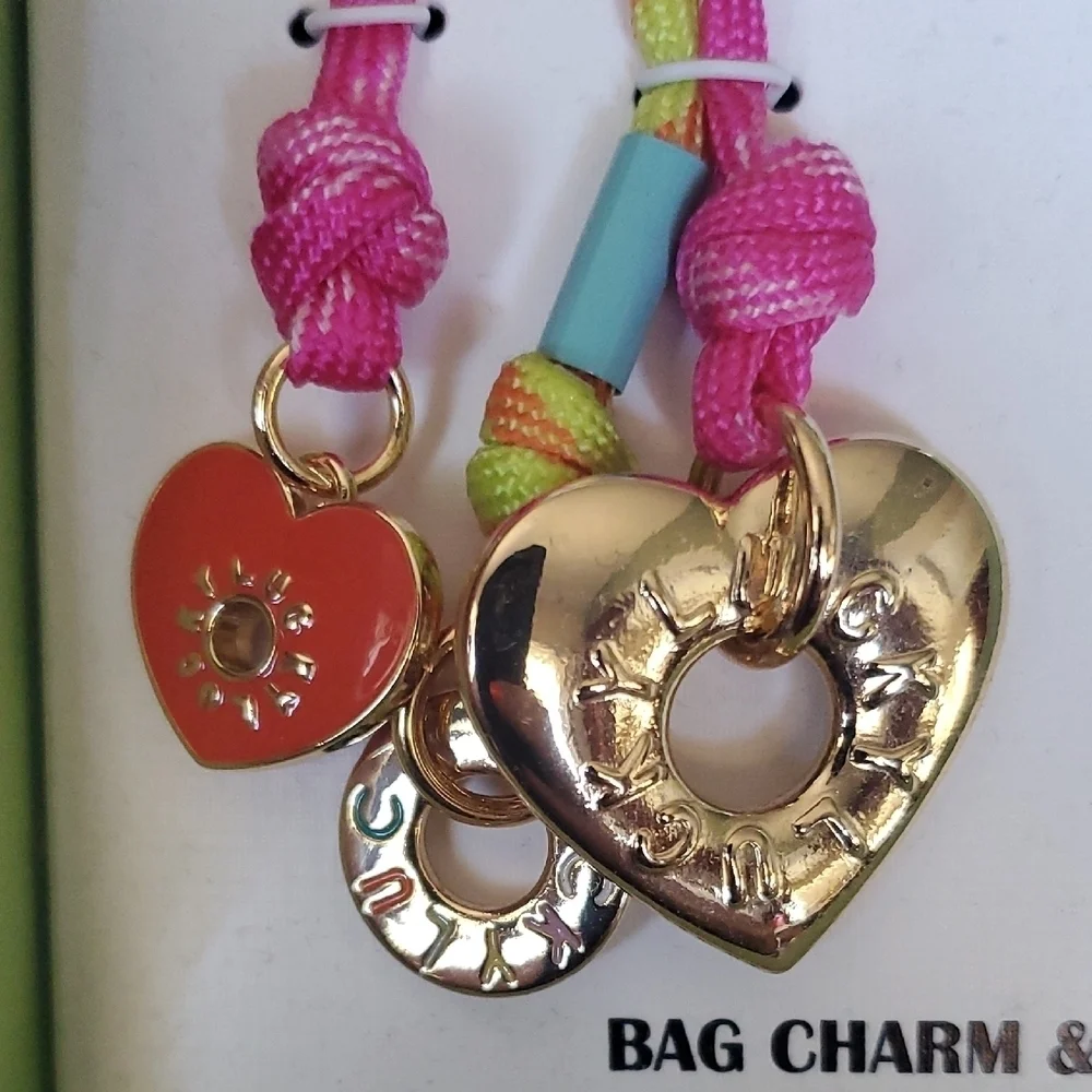 Piper K Silver and Multicolor Bag Charm & Key Chain